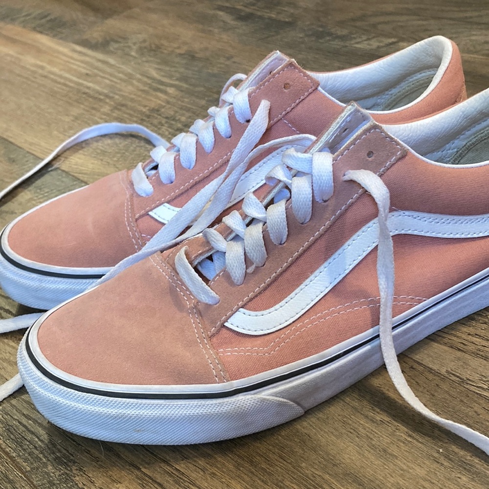 Coral/ pink vans barely used
